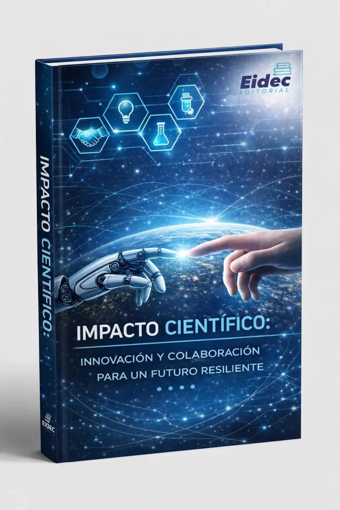 IMPACTO CIENTÍFICO: INNOVACIÓN Y COLABORACIÓN PARA UN FUTURO RESILIENTE
COLECCIÓN CIENTÍFICA EDUCACIÓN, EMPRESA Y SOCIEDAD
Primera Edición 2025 Vol. 32
Editorial EIDEC
Sello Editorial EIDEC (978-958-53018)
NIT 900583173-1
Formato: Digital PDF (Portable Document Format)
ISBN:
DOI:
Publicación: Colombia
Fecha Publicación:
Coordinación Editorial
Escuela Internacional de Negocios y Desarrollo Empresarial de Colombia – EIDEC
Centro de Investigación Científica, Empresarial y Tecnológica de Colombia – CEINCET
Red de Investigación en Educación, Empresa y Sociedad – REDIEES
Revisión y pares evaluadores
Centro de Investigación Científica, Empresarial y Tecnológica de Colombia – CEINCET
Red de Investigación en Educación, Empresa y Sociedad – REDIEES